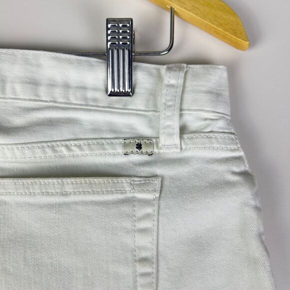 Lucky Brand White Embroidered Star Denim Laguna Shorts Women's 8 / 29 Zip Fly - Picture 4 of 12